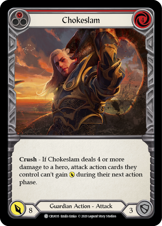 Chokeslam (Red) [CRU035] 1st Edition Normal - Duel Kingdom