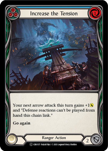 Increase the Tension (Blue) (Rainbow Foil) [CRU137-RF] Unlimited Rainbow Foil - Duel Kingdom