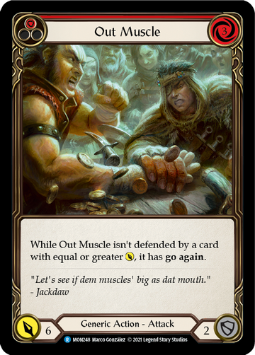 Out Muscle (Red) [MON248] 1st Edition Normal - Duel Kingdom