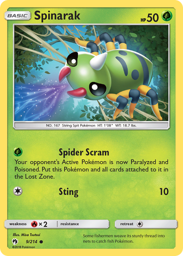Spinarak (9/214) [Sun & Moon: Lost Thunder] - Duel Kingdom