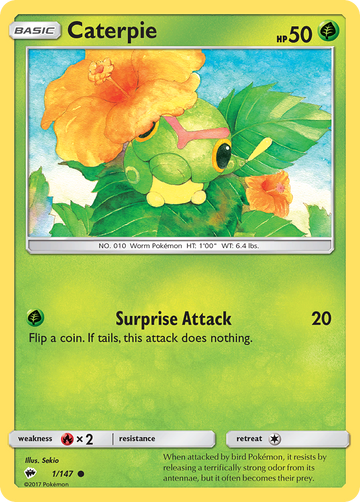 Caterpie (1/147) [Sun & Moon: Burning Shadows] - Duel Kingdom