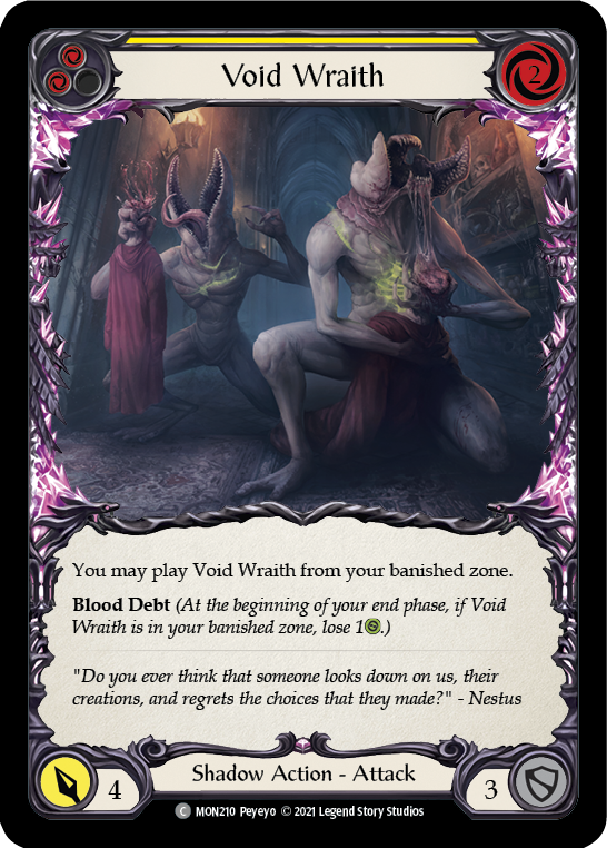 Void Wraith (Yellow) [MON210] 1st Edition Normal - Duel Kingdom