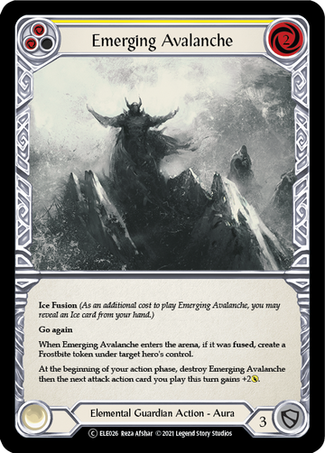 Emerging Avalanche (Yellow) [U-ELE026] Unlimited Rainbow Foil - Duel Kingdom