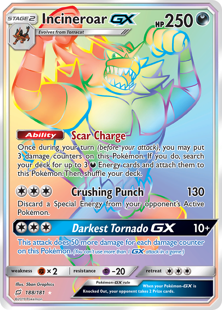 Incineroar GX (188/181) [Sun & Moon: Team Up] - Duel Kingdom