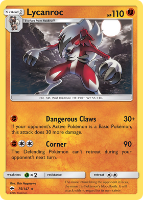 Lycanroc (75/147) [Sun & Moon: Burning Shadows] - Duel Kingdom