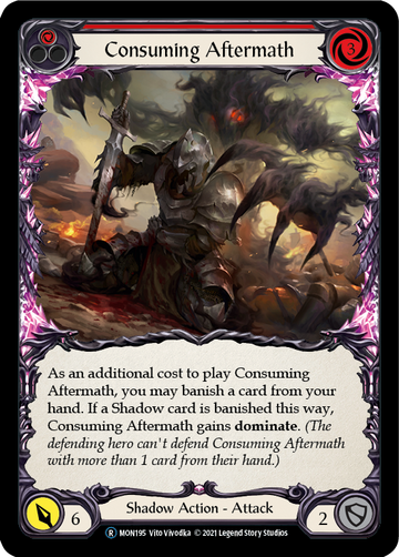 Consuming Aftermath (Red) (Rainbow Foil) [U-MON195-RF] Unlimited Rainbow Foil - Duel Kingdom