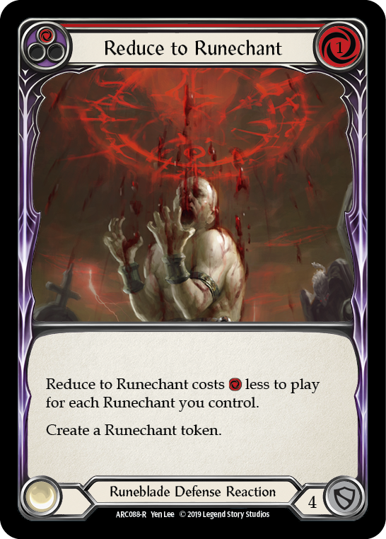 Reduce to Runechant (Red) [ARC088-R] 1st Edition Rainbow Foil - Duel Kingdom