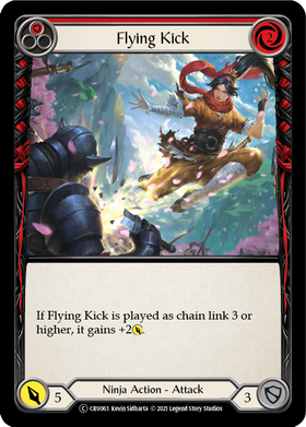 Flying Kick (Red) (Rainbow Foil) [CRU063-RF] Unlimited Rainbow Foil - Duel Kingdom