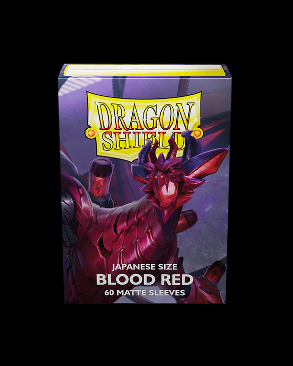 60ct Blood Red Dragon Shield Matte Sleeves (Japanese Size)