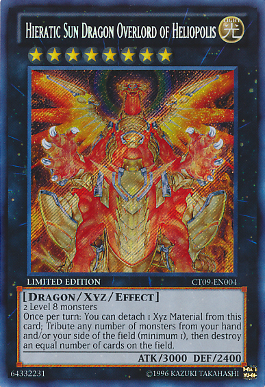 Hieratic Sun Dragon Overlord of Heliopolis [CT09-EN004] Secret Rare - Duel Kingdom