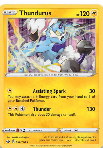 Thundurus (052/198) [Sword & Shield: Chilling Reign] - Duel Kingdom