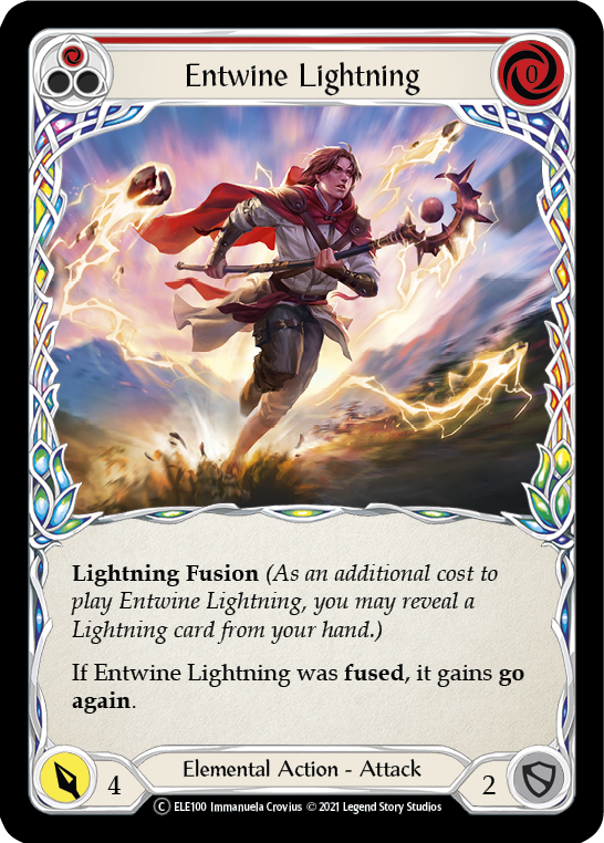 Entwine Lightning (Red) [U-ELE100] Unlimited Rainbow Foil - Duel Kingdom