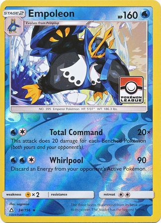 Empoleon (34/156) (League Promo) [Sun & Moon: Ultra Prism] - Duel Kingdom