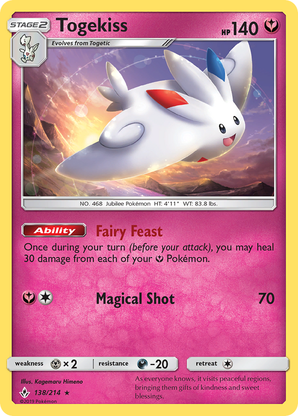 Togekiss (138/214) [Sun & Moon: Unbroken Bonds] - Duel Kingdom