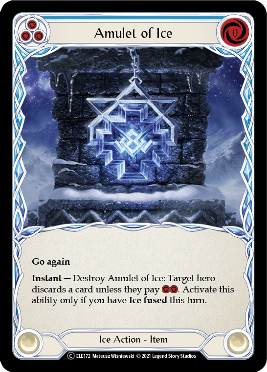 Amulet of Ice [U-ELE172] Unlimited Rainbow Foil - Duel Kingdom