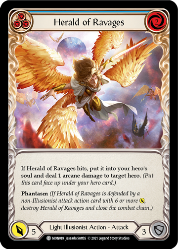 Herald of Ravages (Blue) [MON019] 1st Edition Normal - Duel Kingdom
