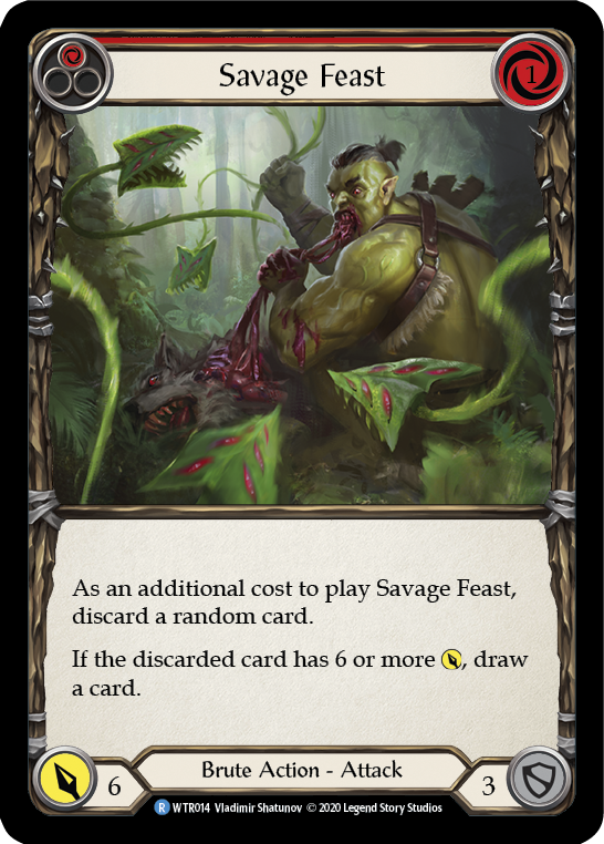 Savage Feast (Red) [WTR014] Unlimited Rainbow Foil - Duel Kingdom