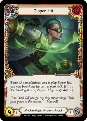 Zipper Hit (Yellow) [ARC030-C] 1st Edition Normal - Duel Kingdom