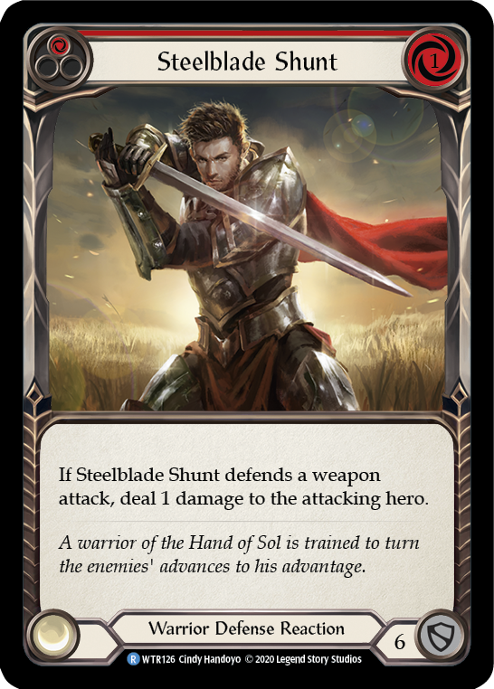 Steelblade Shunt (Red) [WTR126] Unlimited Rainbow Foil - Duel Kingdom