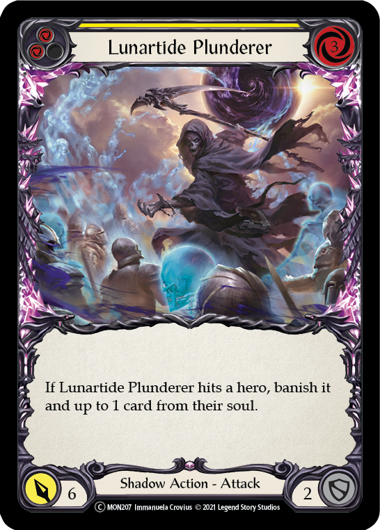 Lunartide Plunderer (Yellow) (Rainbow Foil) [U-MON207-RF] Unlimited Rainbow Foil - Duel Kingdom