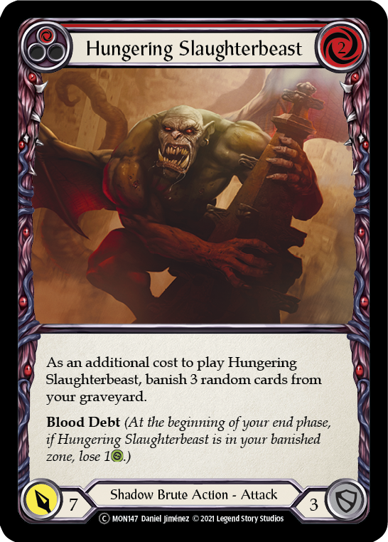 Hungering Slaughterbeast (Red) [U-MON147] Unlimited Normal - Duel Kingdom