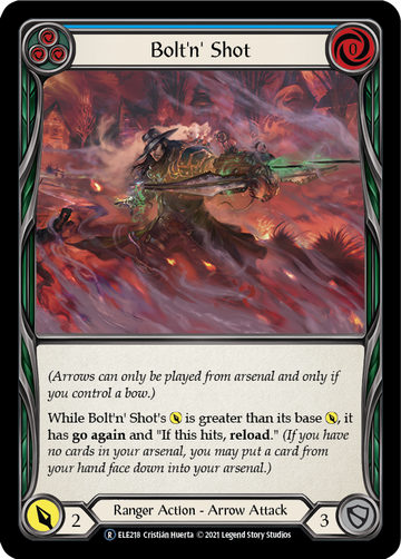 Bolt'n' Shot (Blue) [U-ELE218] Unlimited Rainbow Foil - Duel Kingdom