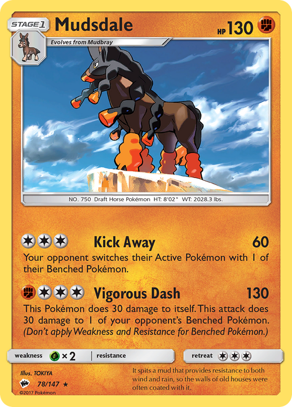 Mudsdale (78/147) [Sun & Moon: Burning Shadows] - Duel Kingdom