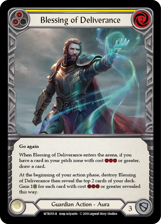 Blessing of Deliverance (Yellow) [WTR055-R] Alpha Print Rainbow Foil - Duel Kingdom