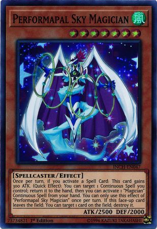 Performapal Sky Magician [INCH-EN047] Super Rare - Duel Kingdom