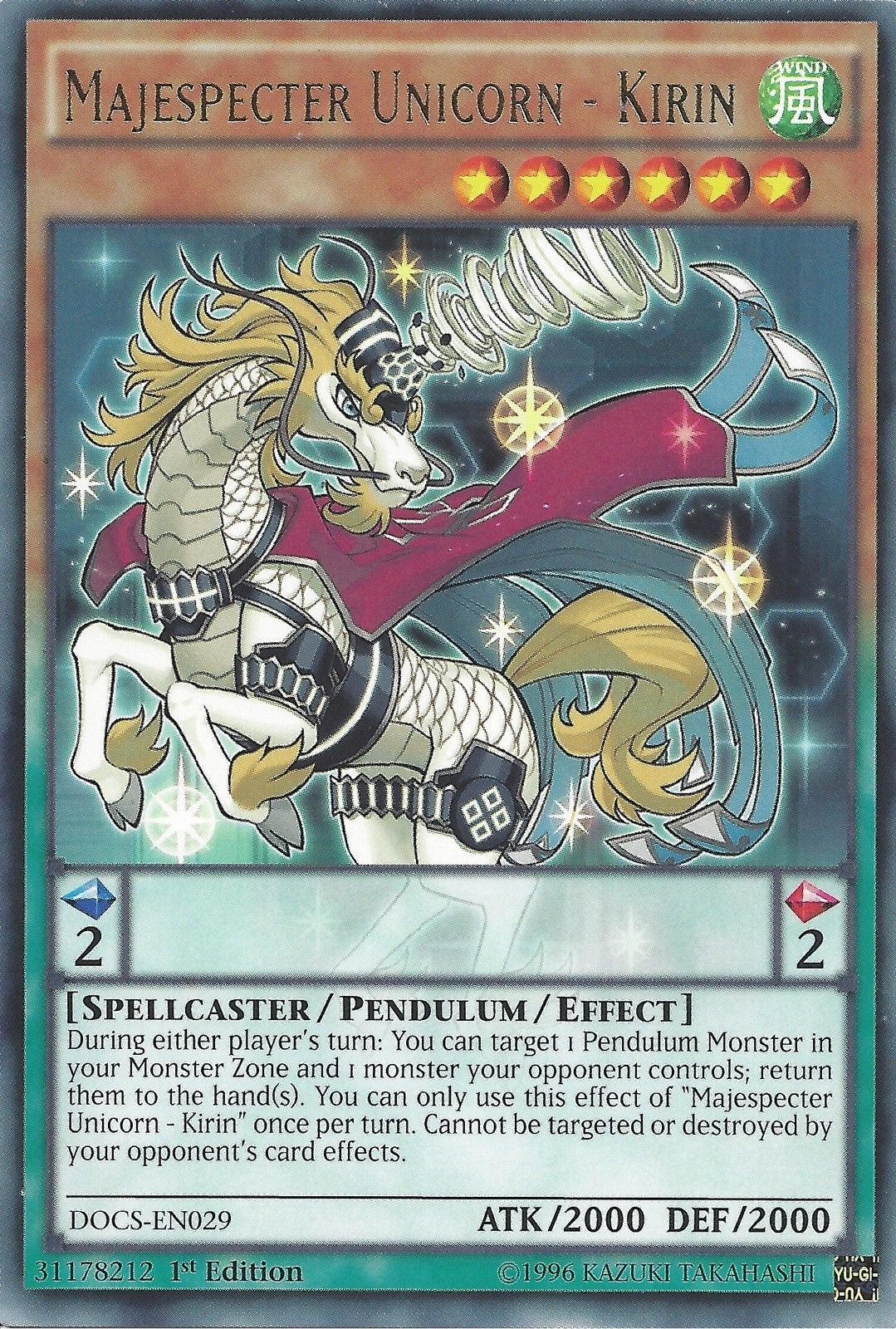 Majespecter Unicorn - Kirin [DOCS-EN029] Rare - Duel Kingdom