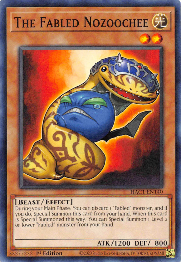 The Fabled Nozoochee [HAC1-EN140] Common - Duel Kingdom