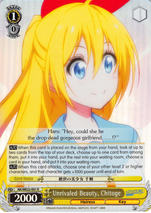 Unrivaled Beauty, Chitoge (NK/WE22-E01) (Parallel Foil) [NISEKOI Extra Booster]