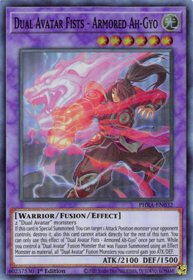 Dual Avatar Fists - Armored Ah-Gyo [PHRA-EN032] Super Rare