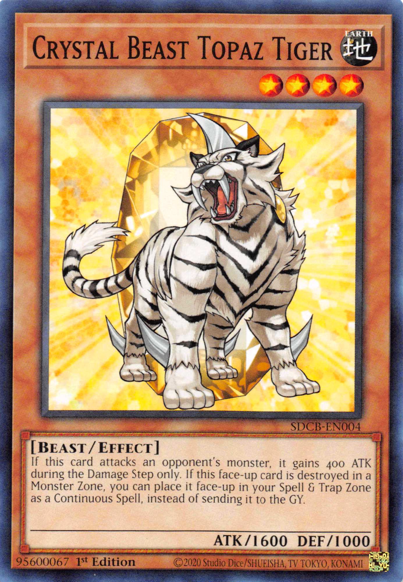 Crystal Beast Topaz Tiger [SDCB-EN004] Common